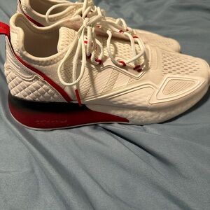 Adidas White and Red Athletic Shoes